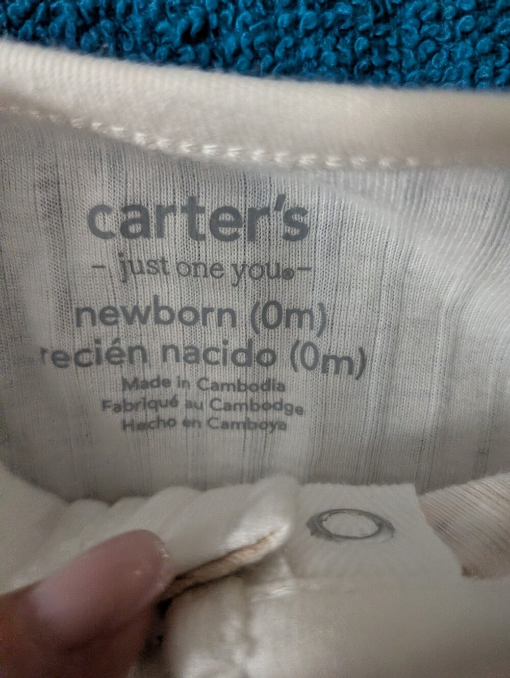 Carter's Newborn NWT Cream Farm Animal Ribbed Footed One-Piece PJ's Pajamas Baby - Picture 4 of 6